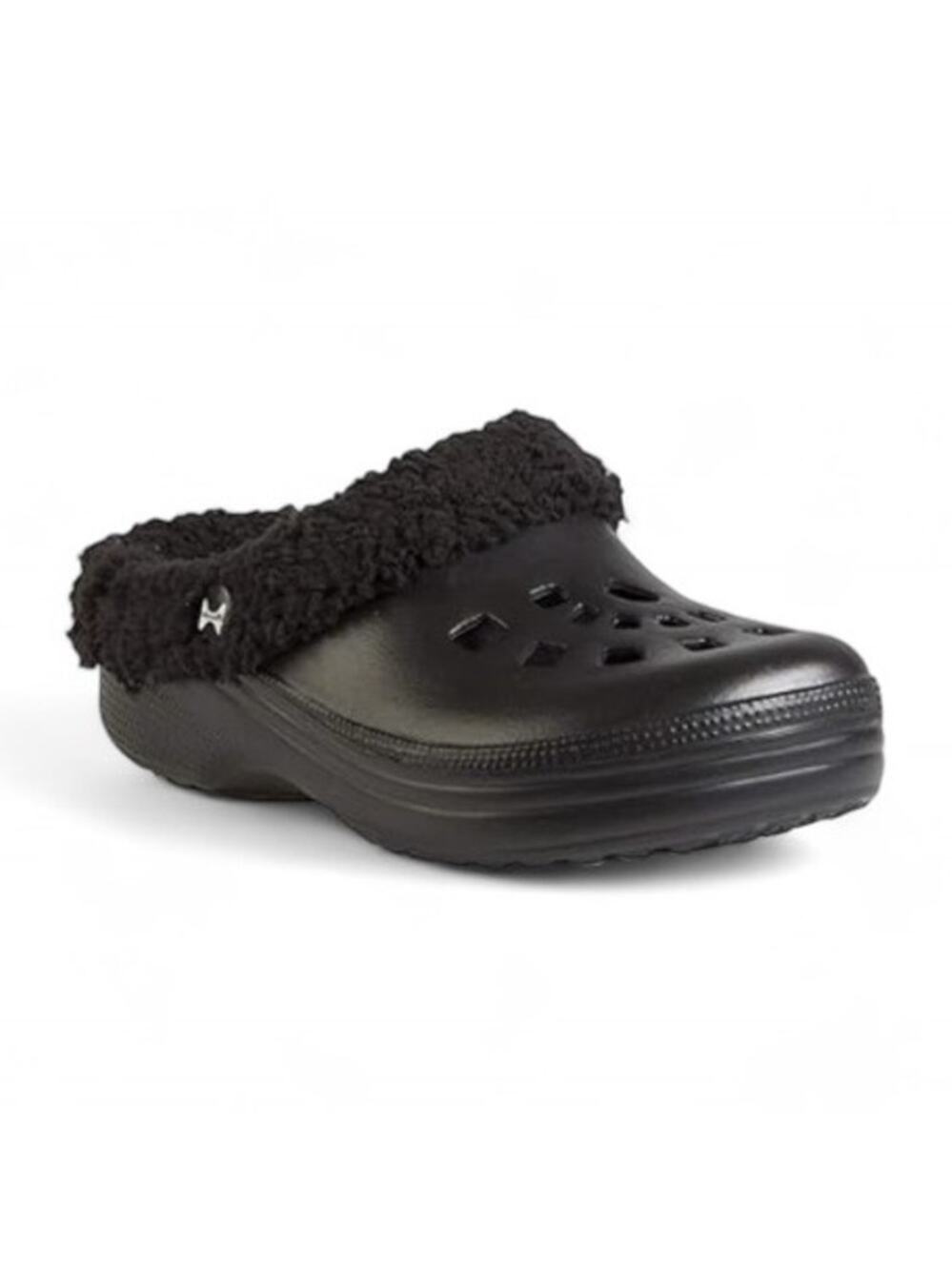 Hounds Slip On Clogs Removeable Fleece Lined Lightweight Shoes Black Womens 5/6